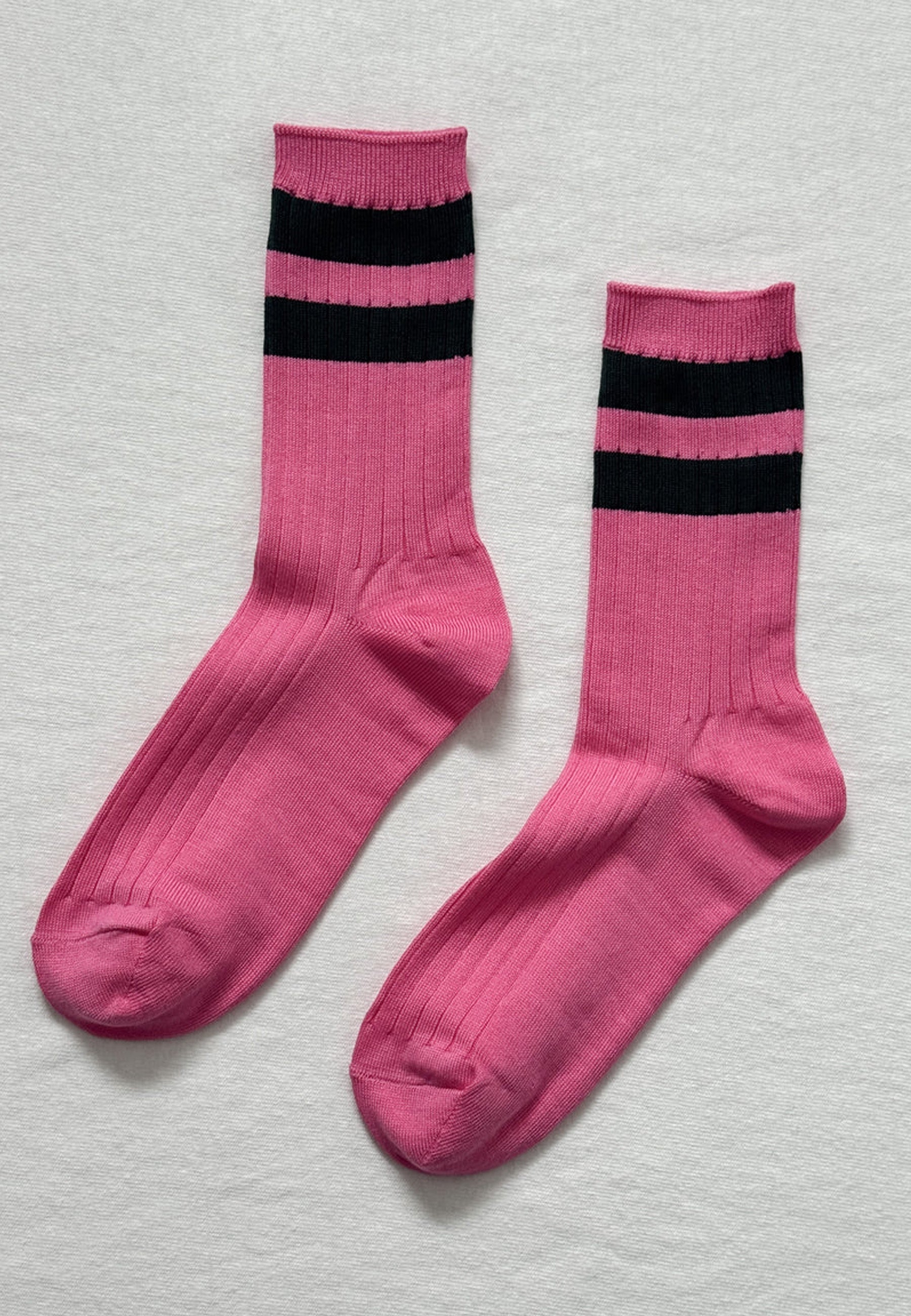 Her Varsity Socks - Pink green