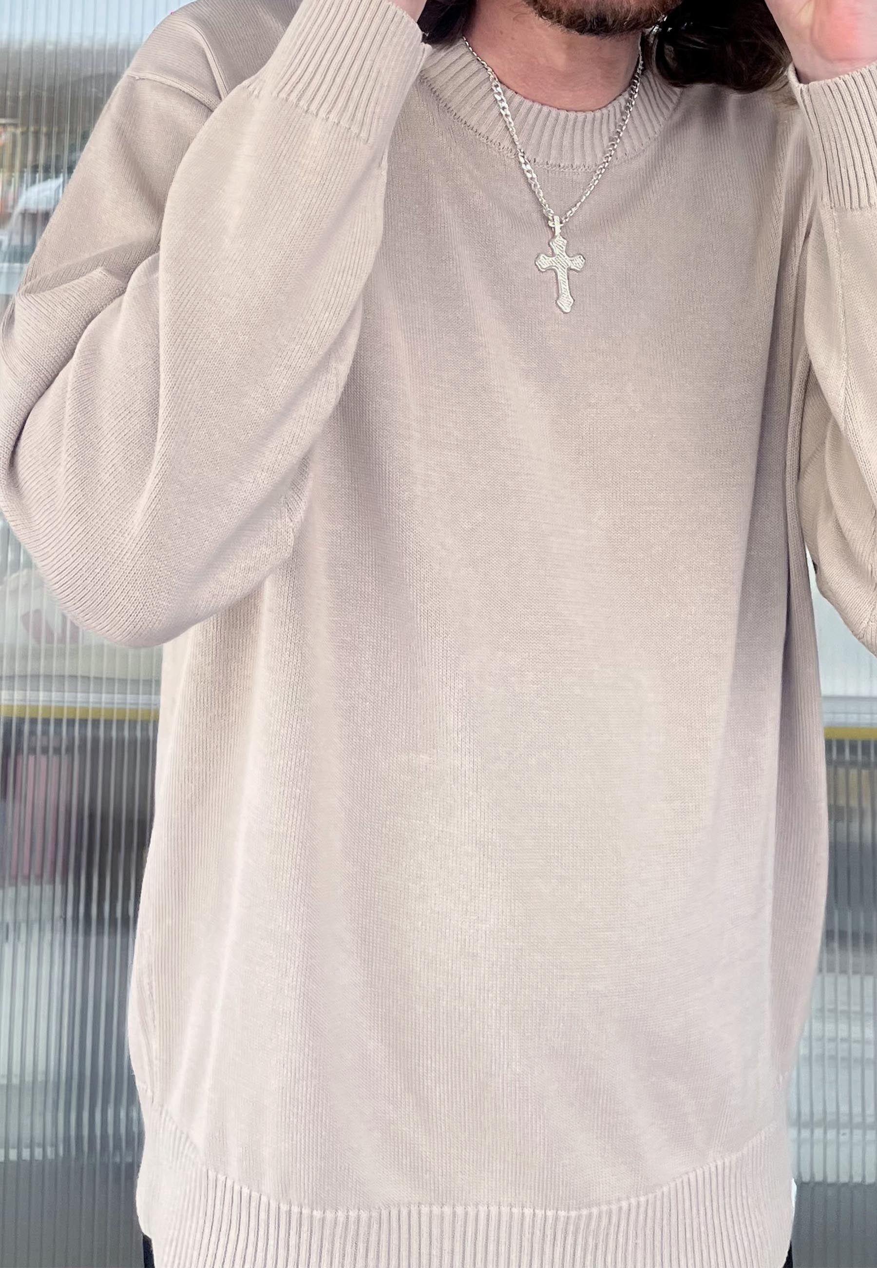 Jonas Cotton Sweater - Oatmeal