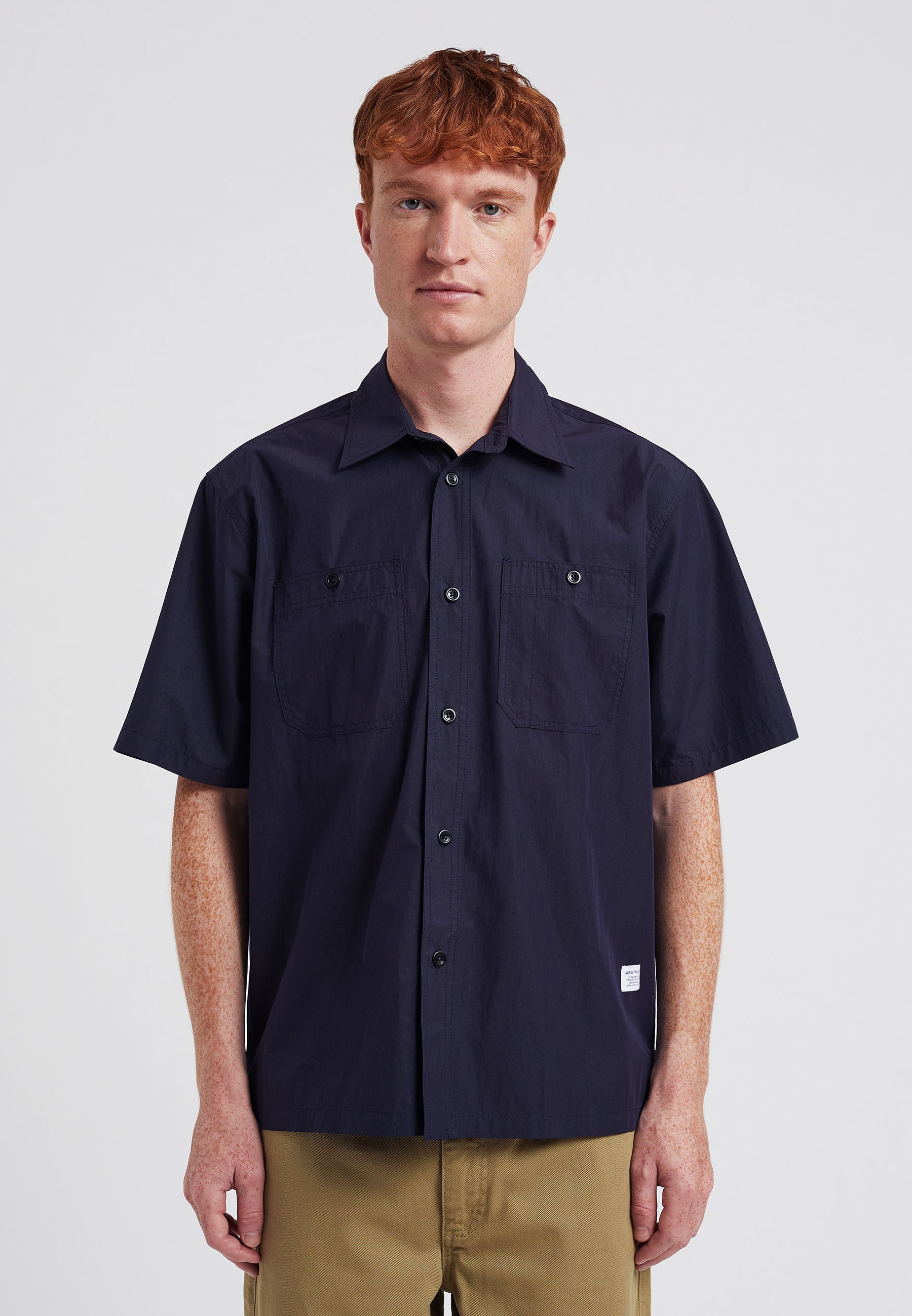 Ivan Tech Poplin SS Shirt - Dark Navy