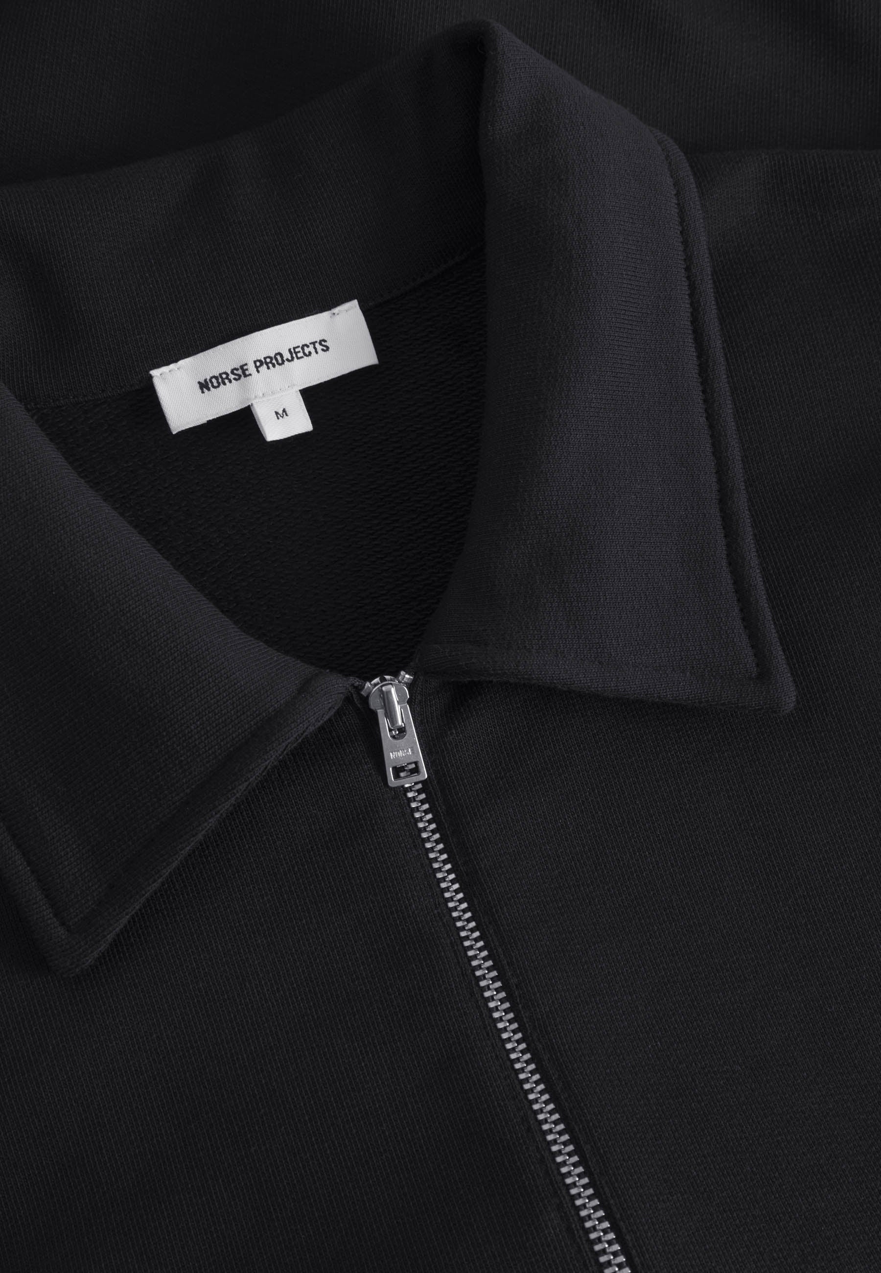 Ketel Relaxed Organic half Zip - Black