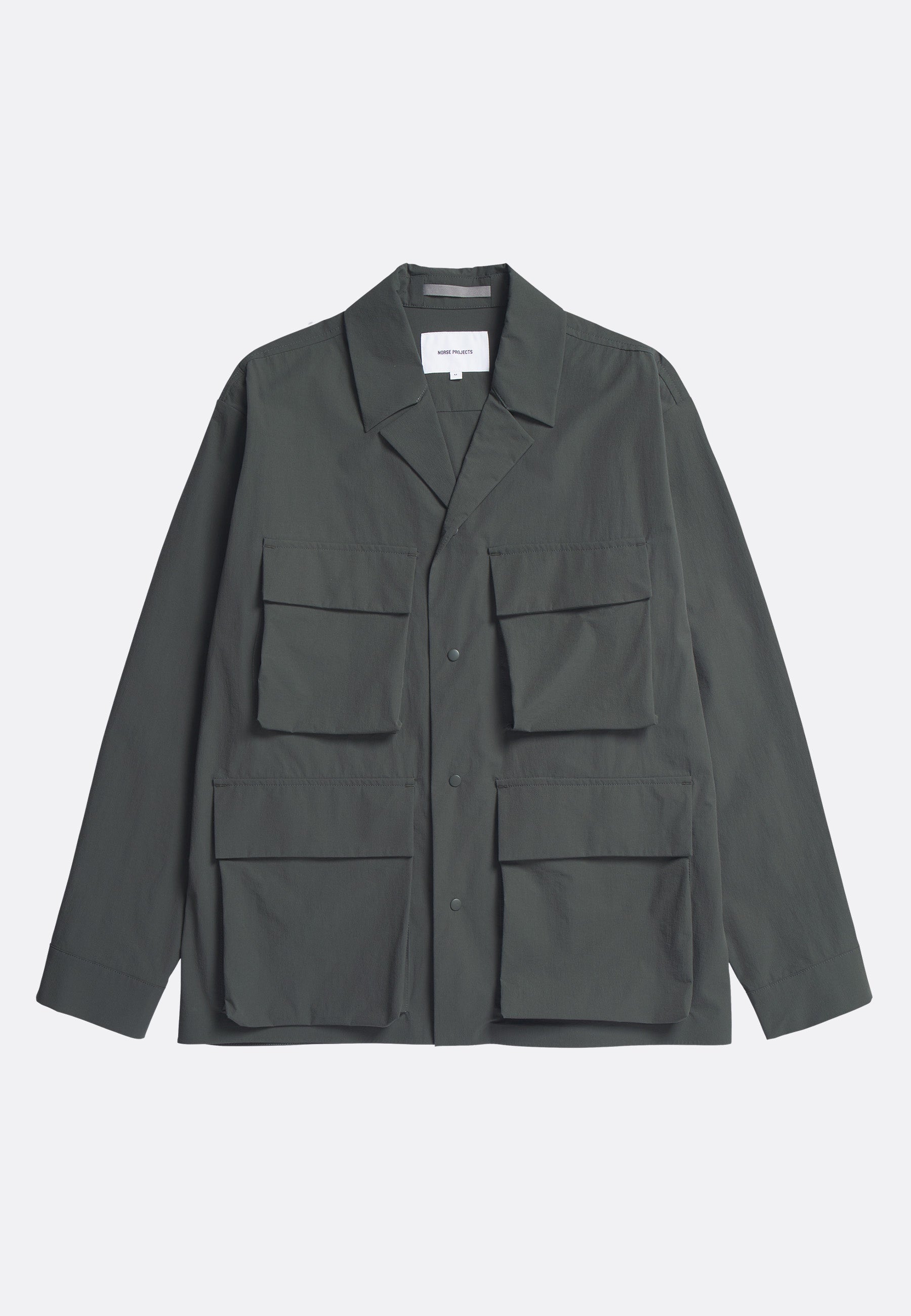 Mads Travel Light Overshirt Jacket - Black Olive