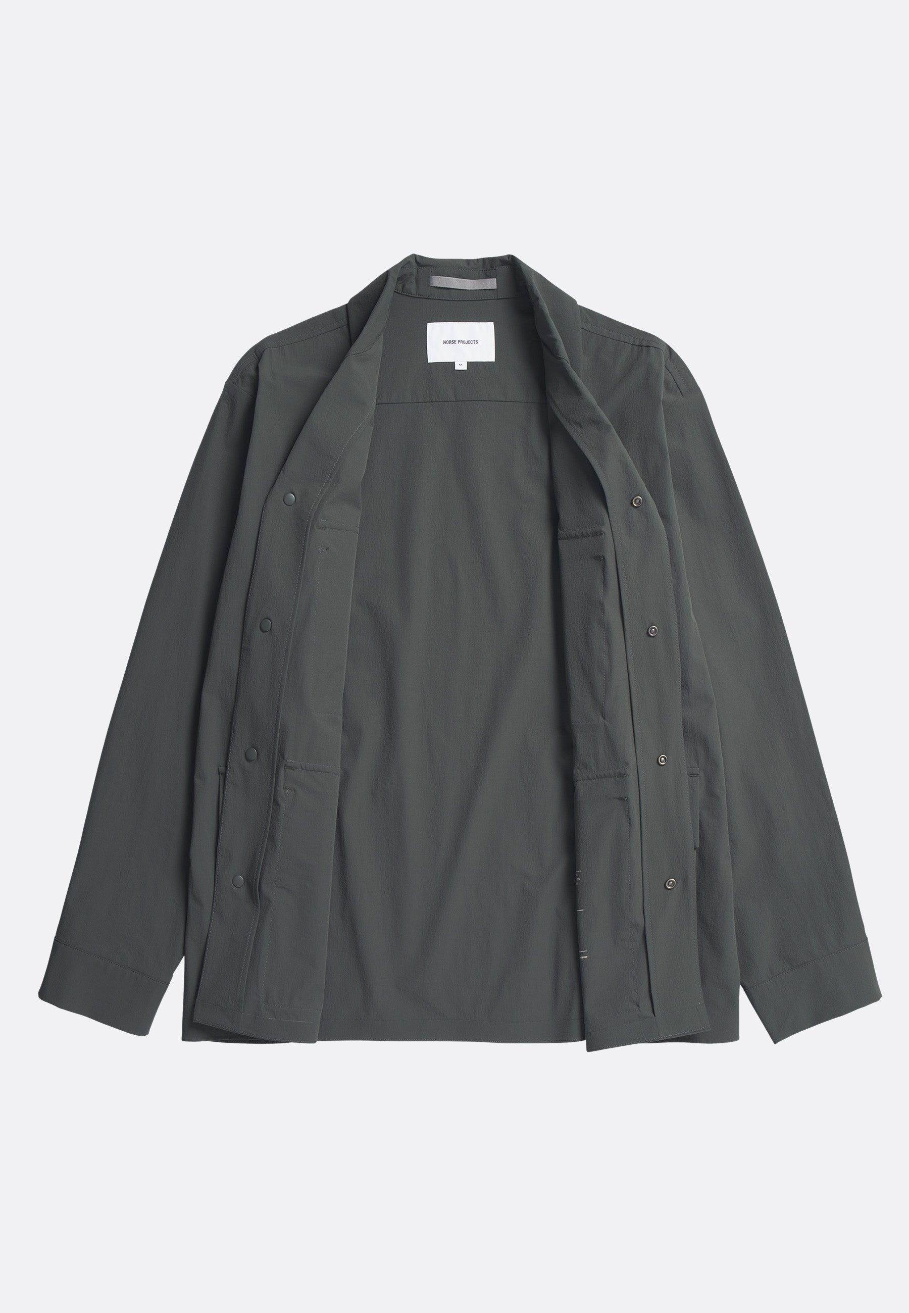 Mads Travel Light Overshirt Jacket - Black Olive