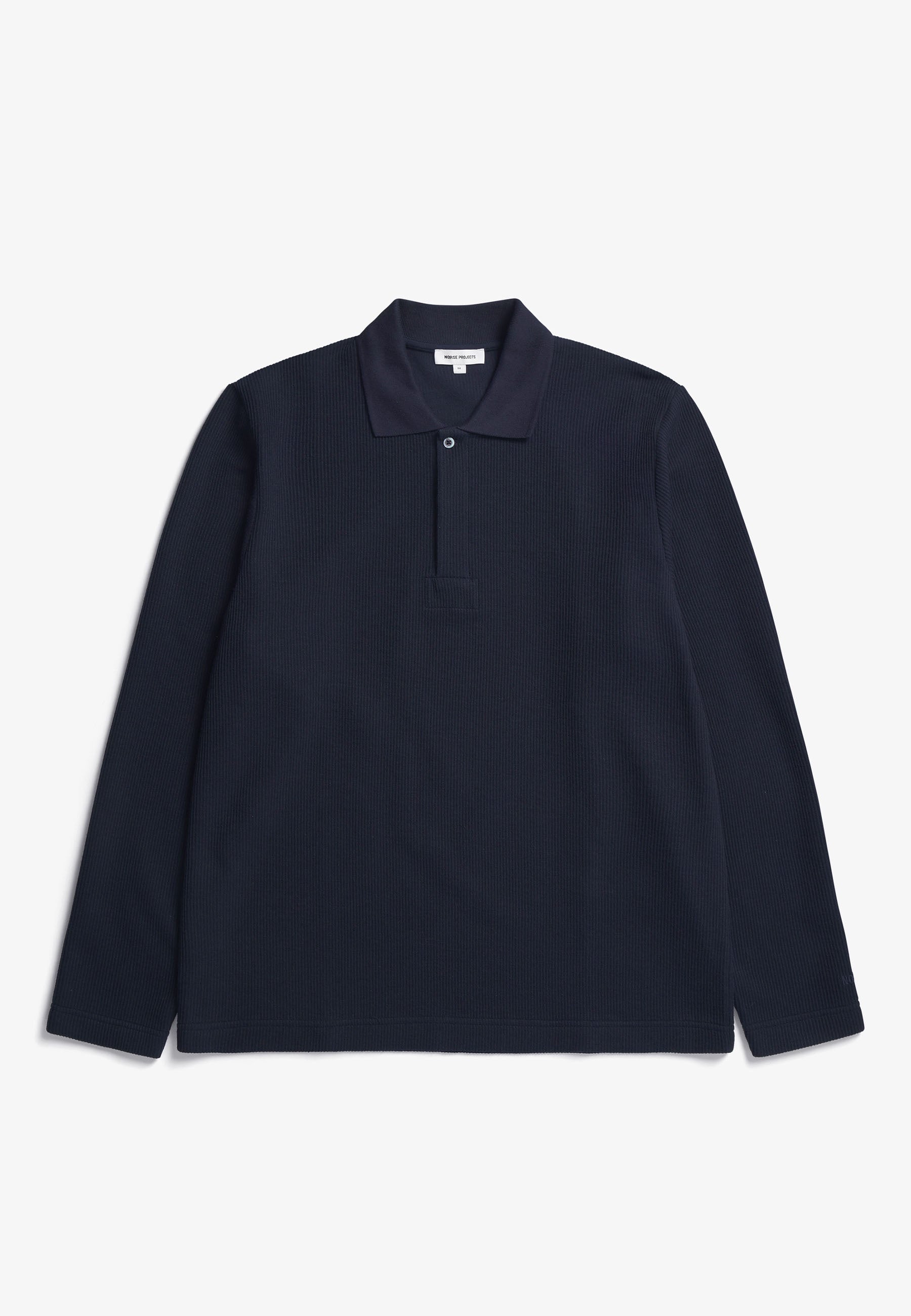 Ruben Double Face LS Polo - Dark Navy