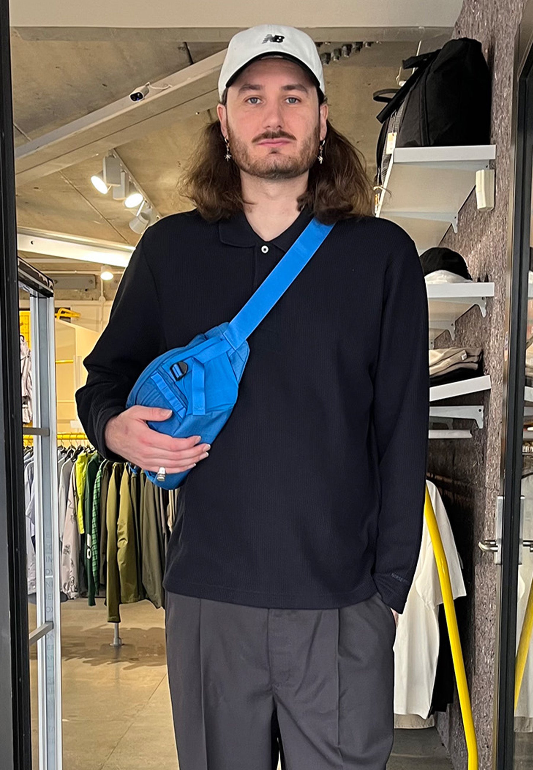 Ruben Double Face LS Polo - Dark Navy