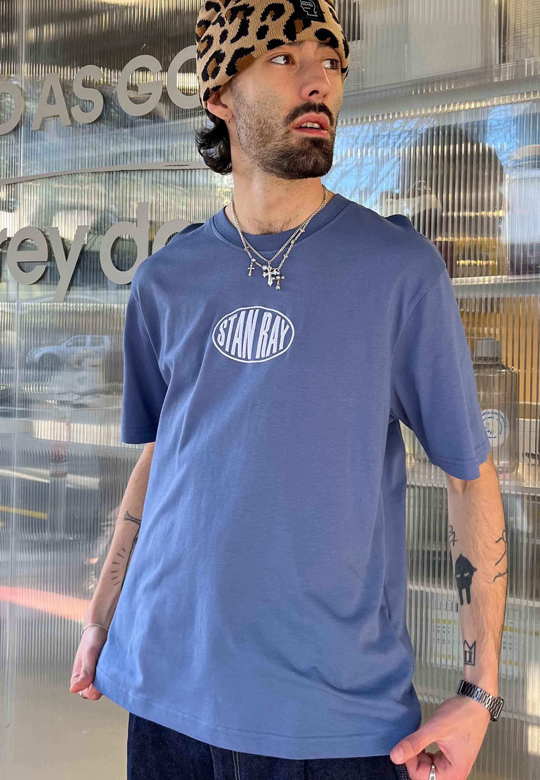 90s Oval T-Shirt - Battle Blue