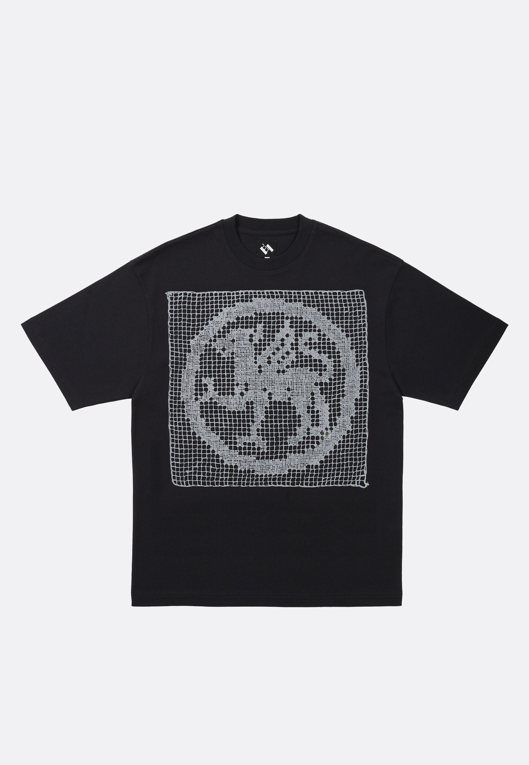 Filet Lace T-Shirt - Black